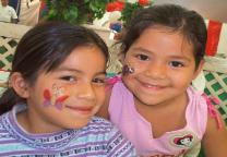 Children with Butterfly & ladybug face paints