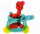 Teddy in a car balloon
