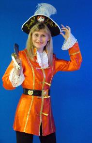 Julia Gayle as a pirate